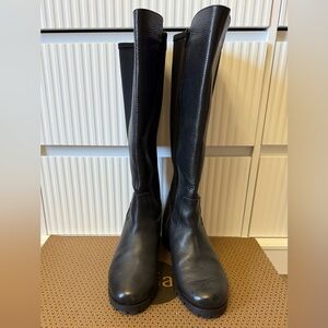 Calla Black Leather Women's Boots